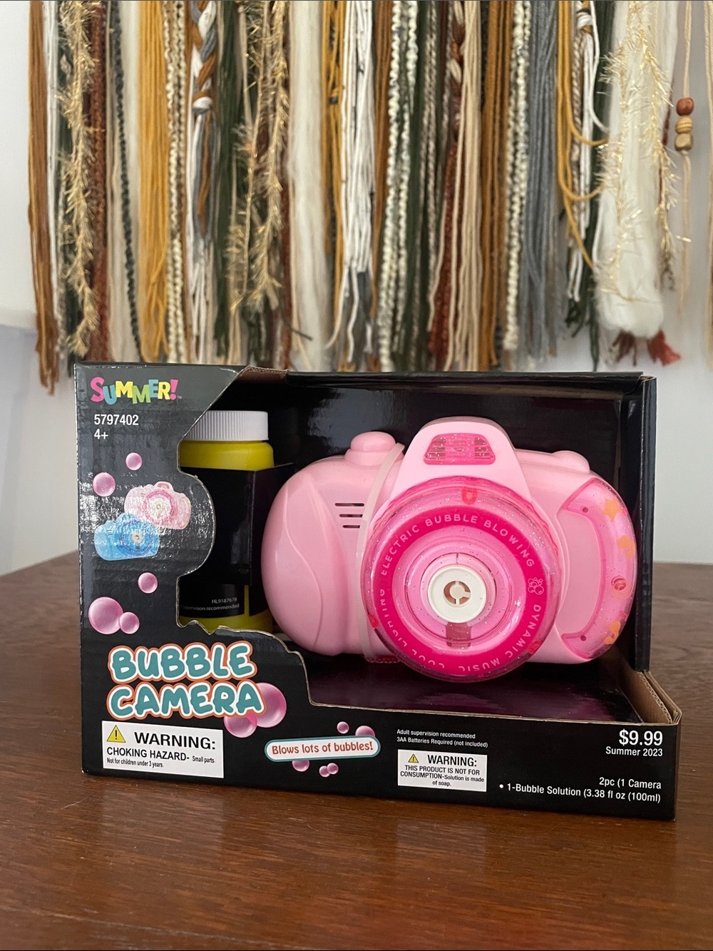 Pink Bubble Camera Toy - Bubble Blowing Camera new in box